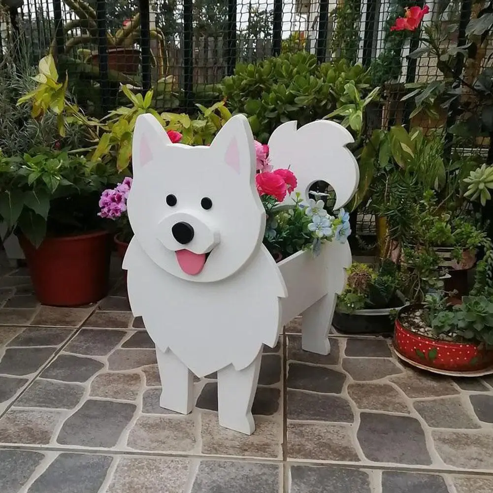 Garden Flower Pot Dog Shape Planter Samoyed Shiba Inu Home DIY Decor PVC Flower Garden Vase Pots Planters C4O8
Garden Flower Pot Dog Shape Planter Samoyed Shiba Inu Home DIY Decor PVC Flower Garden Vase Pots Planters C4O8