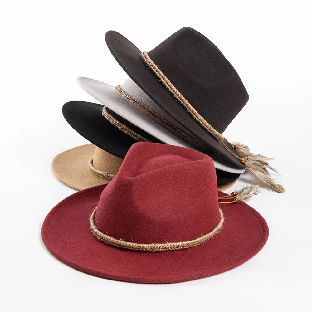 202309-hh2037F британская Зимняя шерстяная фетровая богемная бисерная пеньковая веревка с перьями для мужчин и женщин
202309-hh2037F британская Зимняя шерстяная фетровая богемная бисерная пеньковая веревка с перьями для мужчин и женщин