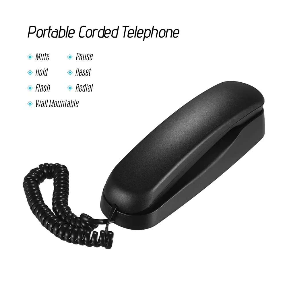 Mini Desktop Corded Landline Phone Fixed Telephone Wall Mountable for Home Hotel Office Bank Call Center Supports Mute and so on
Mini Desktop Corded Landline Phone Fixed Telephone Wall Mountable for Home Hotel Office Bank Call Center Supports Mute and so on