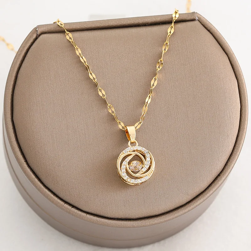 Новое креативное ожерелье с кулоном в виде шара из титановой стали, ожерелье с кулоном из розового золота и циркония
Новое креативное ожерелье с кулоном в виде шара из титановой стали, ожерелье с кулоном из розового золота и циркония