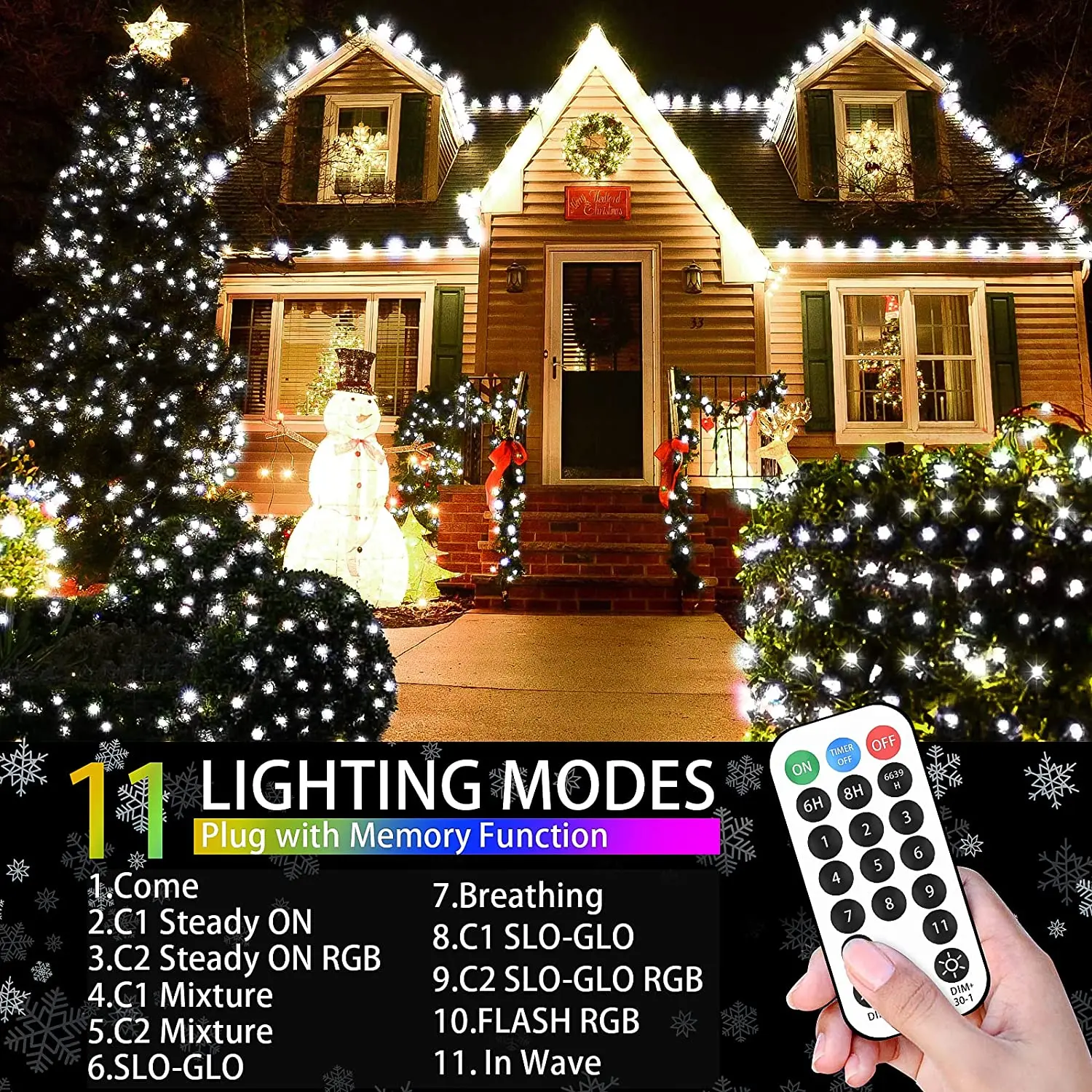 

Guirnalda de luces LED para decoración navideña, cortina de luz de red para el hogar, Año Nuevo, 2023, Navidad, decoración de ja