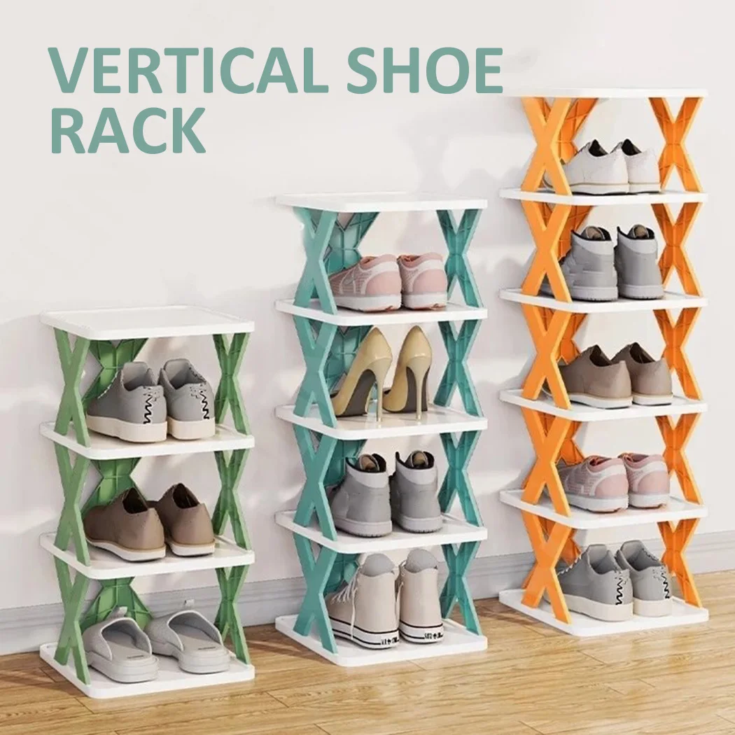 

Space Saving Shoe Shelf Storage Organizer Simple Combination Shoes Stand Holders For Entryway Corner Vertical Shoe Racks