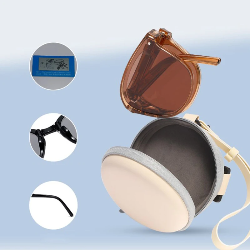 Foldable Sunglasses Glasses Case Round Glasses Case Storage Bag Zipper Soft Leather Bag Portable Bag Sunglasses Eyeglasses Box
Foldable Sunglasses Glasses Case Round Glasses Case Storage Bag Zipper Soft Leather Bag Portable Bag Sunglasses Eyeglasses Box