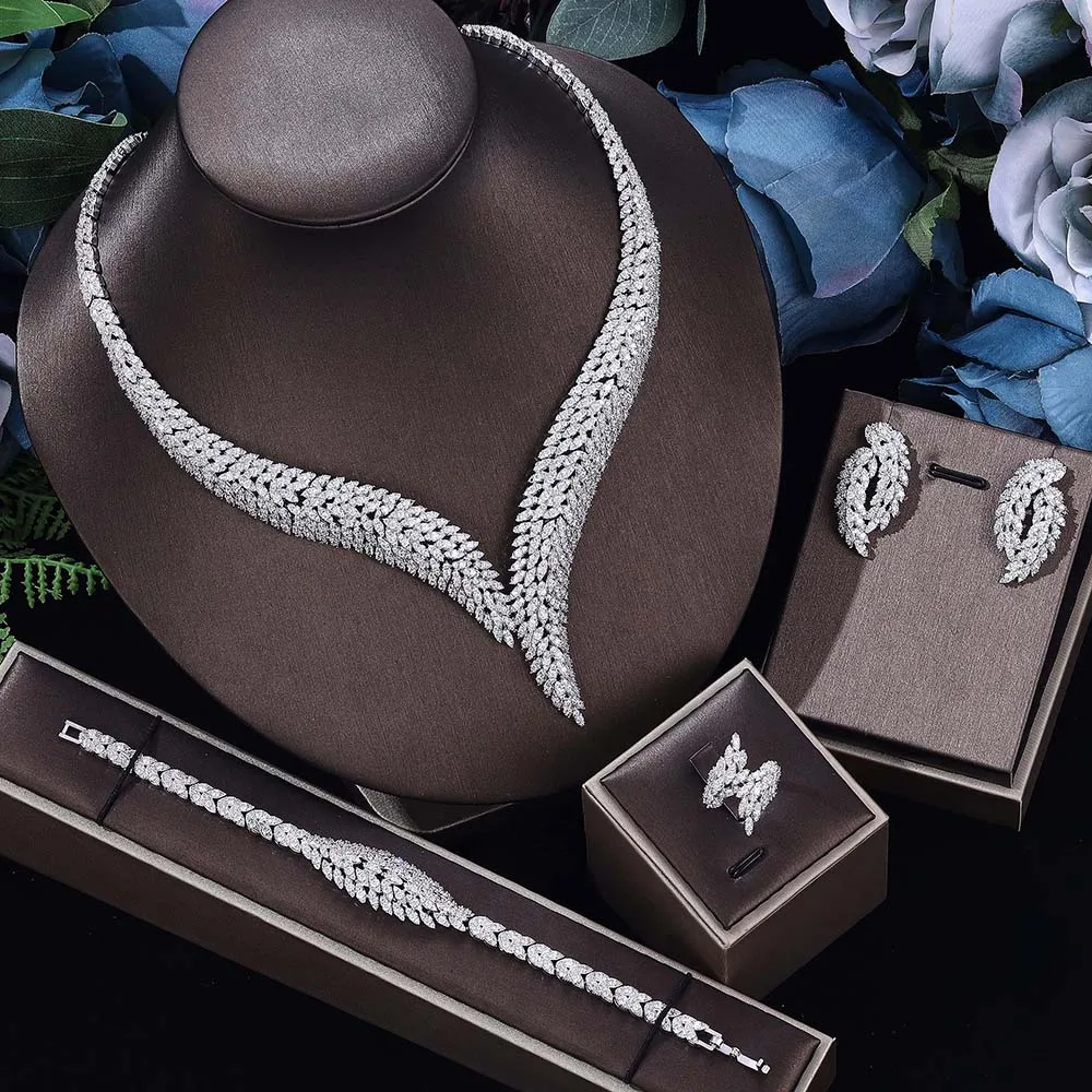 4Pcs Brilliant Dubai Cubic Zirconia Luxury Dinner Party Wedding Bridal Costume Jewelry Sets for Women
4Pcs Brilliant Dubai Cubic Zirconia Luxury Dinner Party Wedding Bridal Costume Jewelry Sets for Women