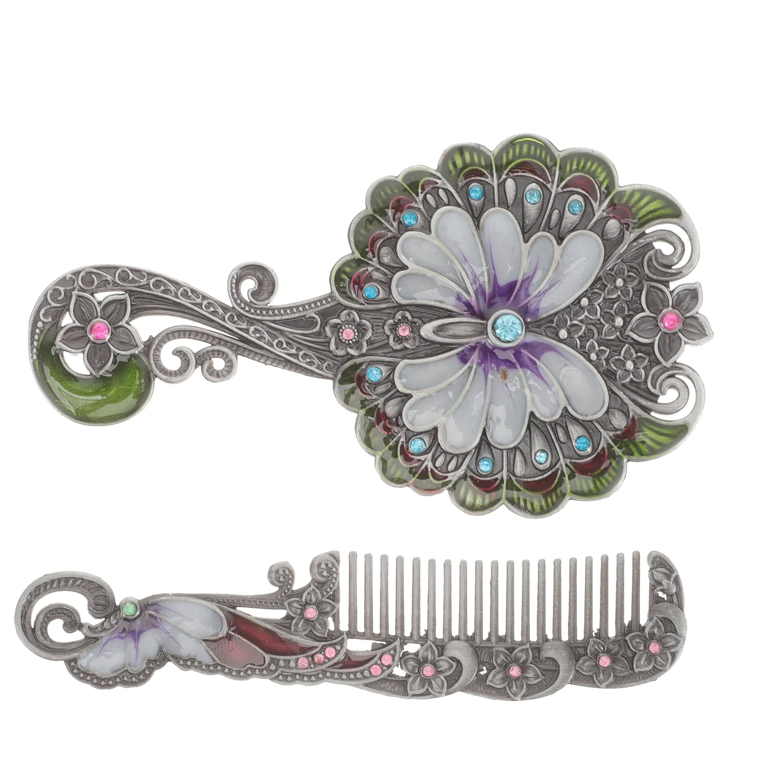 1 Set Metal Vintage Mirror Portable Mirror Compact Mirror Handheld Mirror with Comb
1 Set Metal Vintage Mirror Portable Mirror Compact Mirror Handheld Mirror with Comb