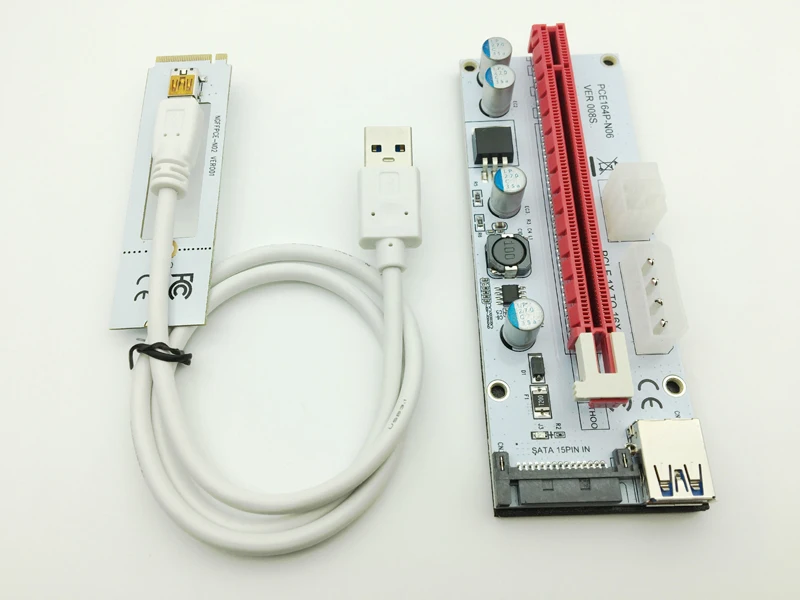 Riser White 008S NGFF M.2 PCIE PCI-E 1X 2X 4X 8X 16X USB 3,0 адаптер карта 60 см кабель для передачи данных для майнинга биткоинов BTC Antminer
Riser White 008S NGFF M.2 PCIE PCI-E 1X 2X 4X 8X 16X USB 3,0 адаптер карта 60 см кабель для передачи данных для майнинга биткоинов BTC Antminer