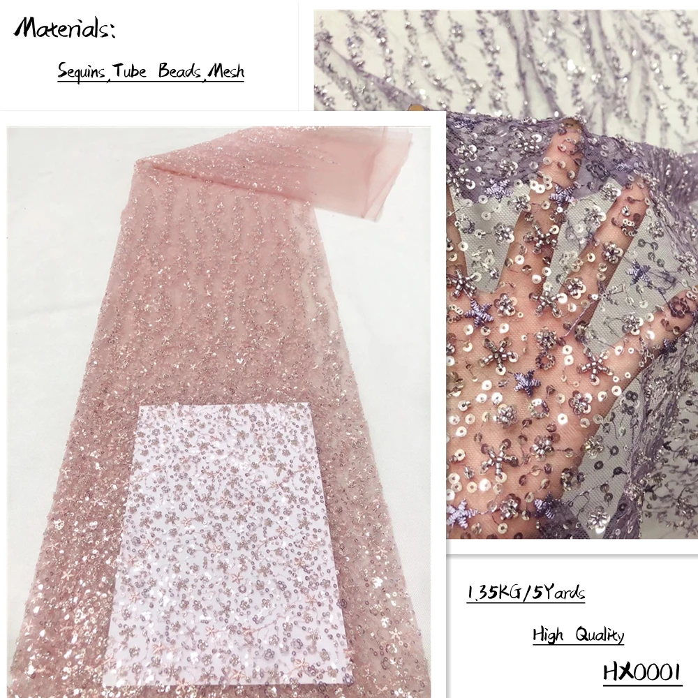 PGC 2022 Luxury Women's French Mesh Sew Textile 5 Yards High Quality Tube Beads Sequins French Lace Fabric For Bridal HX0001
PGC 2022 Luxury Women's French Mesh Sew Textile 5 Yards High Quality Tube Beads Sequins French Lace Fabric For Bridal HX0001