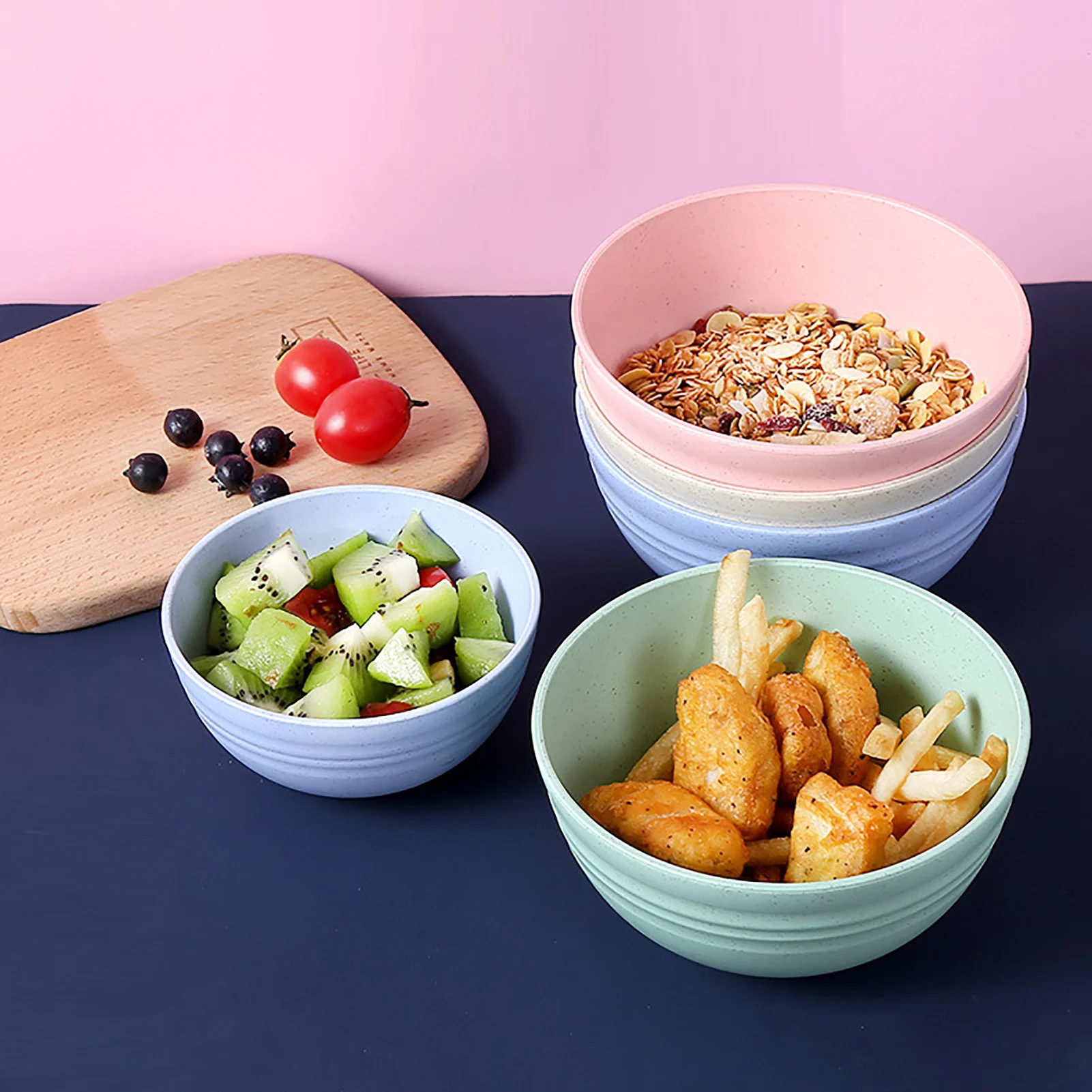 Миски из пшеничной соломы, небьющиеся большие чаши для хлопьев, ложки, разлагаемые кухонные наборы, экологически чистые миски для салата и е... 
Миски из пшеничной соломы, небьющиеся большие чаши для хлопьев, ложки, разлагаемые кухонные наборы, экологически чистые миски для салата и е...