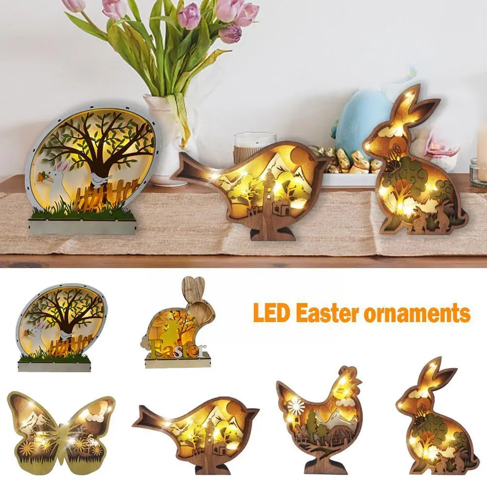 New Wooden Easter Led Night Light Easter Decoration For Home Rabbit Eggs Flower Ornaments Lamp Kids Gift Favors Party Suppl W3h9
New Wooden Easter Led Night Light Easter Decoration For Home Rabbit Eggs Flower Ornaments Lamp Kids Gift Favors Party Suppl W3h9