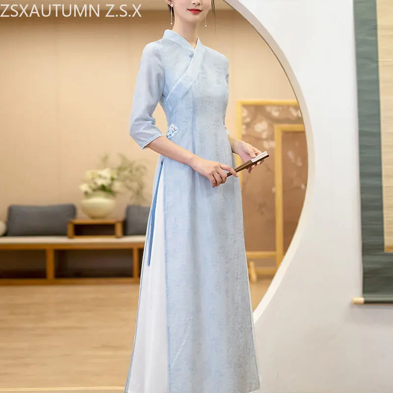 Женское платье Харадзюку Hanfu в китайском стиле, весеннее тонкое платье аозай, улучшенное Простое Элегантное платье Ципао, длинное винтажное национальное Ципао
Женское платье Харадзюку Hanfu в китайском стиле, весеннее тонкое платье аозай, улучшенное Простое Элегантное платье Ципао, длинное винтажное национальное Ципао