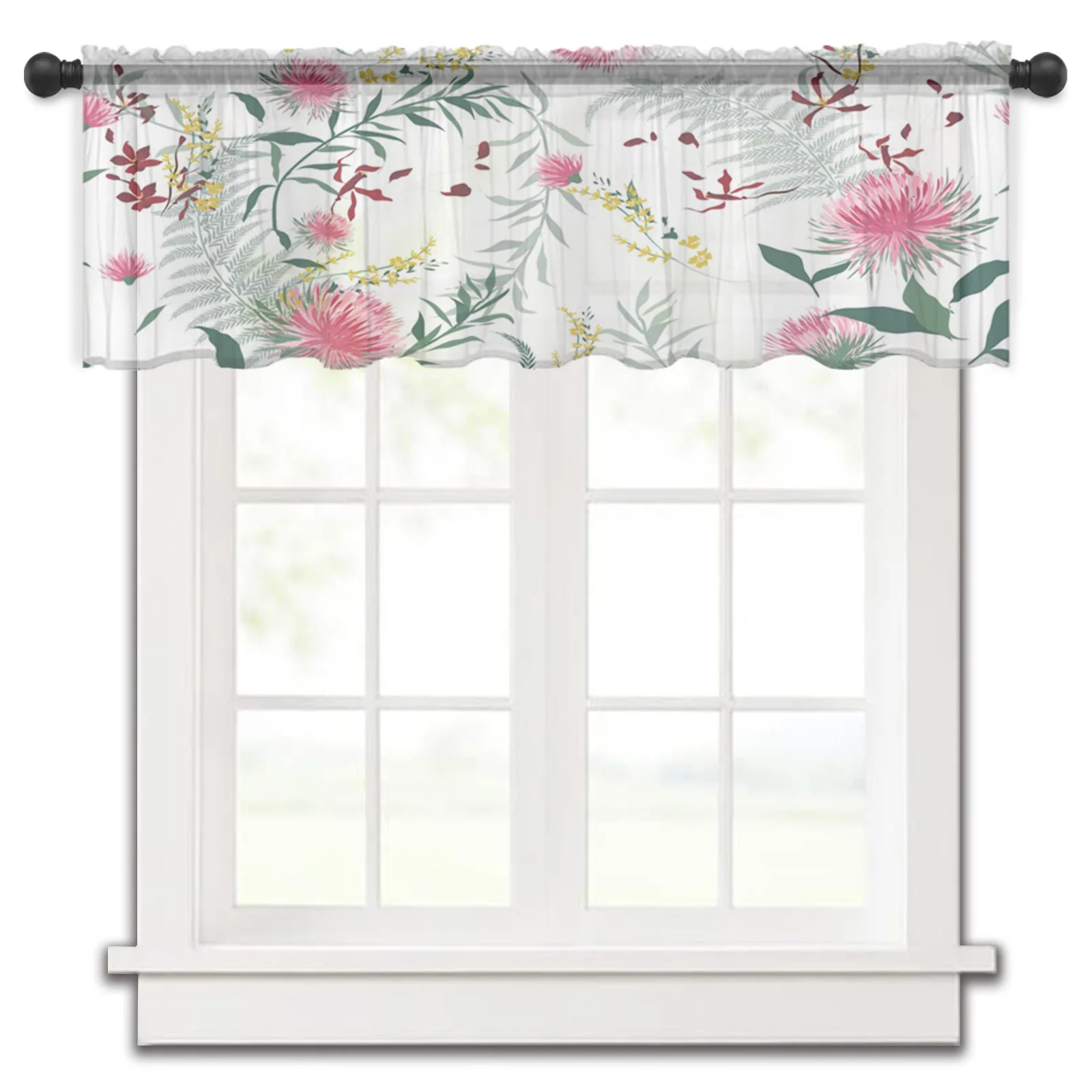 Azalea Leaves Twigs Tulle Kitchen Small Window Curtain Valance Sheer Short Curtain Bedroom Living Room Home Decor Voile Drapes
Azalea Leaves Twigs Tulle Kitchen Small Window Curtain Valance Sheer Short Curtain Bedroom Living Room Home Decor Voile Drapes