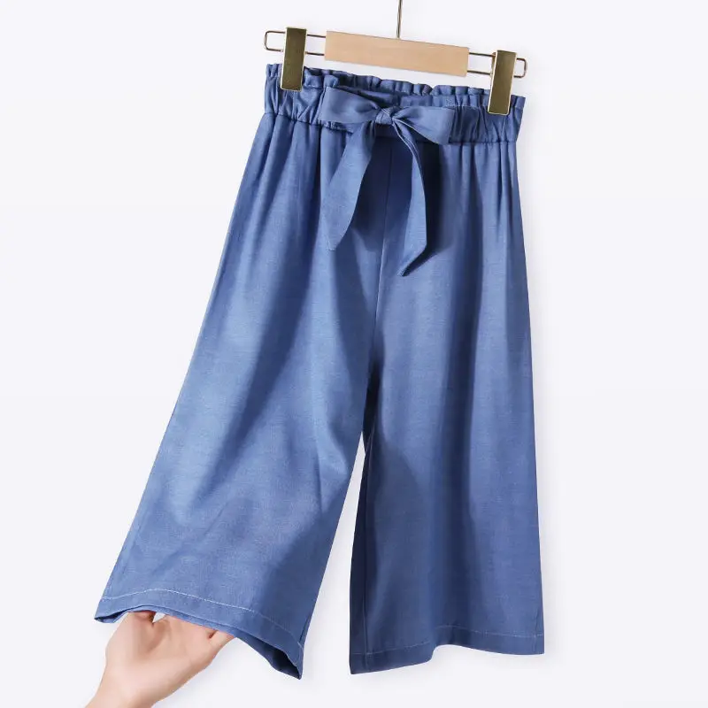 Kids Girls Summer Capris 2023 New Arrival Children Bow Loose Pants Teenage Girls Thin Wide Leg Pants Blue Cotton Casual Pants
Kids Girls Summer Capris 2023 New Arrival Children Bow Loose Pants Teenage Girls Thin Wide Leg Pants Blue Cotton Casual Pants
