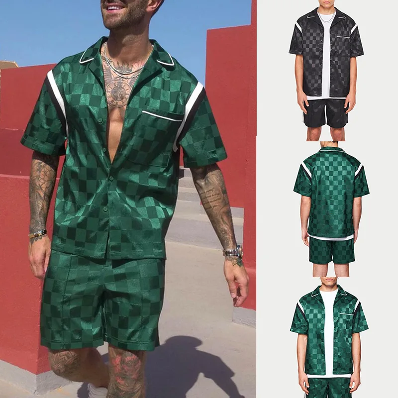 Europe And America Casual Men's Trend Lapel Suit Leisure Sports Suit Hot Selling Plaid Shirt Men's Wear
Europe And America Casual Men's Trend Lapel Suit Leisure Sports Suit Hot Selling Plaid Shirt Men's Wear
