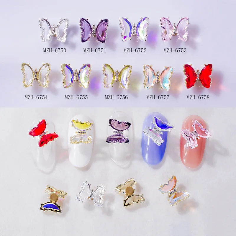2pcs Crystal Rotating Butterfly Nail Art Decorations Parts Aurora 10*12mm Butterfly 3D Nail Charms 2023 Nails Design Accessories
2pcs Crystal Rotating Butterfly Nail Art Decorations Parts Aurora 10*12mm Butterfly 3D Nail Charms 2023 Nails Design Accessories