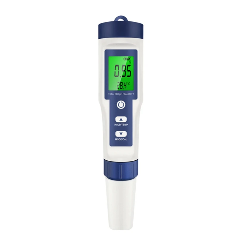 5 In 1 Digital Temperature Meter TDS/EC/PH/SALT /Salinity Water Quality Monitor Tester For Aquarium Acidimeter
5 In 1 Digital Temperature Meter TDS/EC/PH/SALT /Salinity Water Quality Monitor Tester For Aquarium Acidimeter