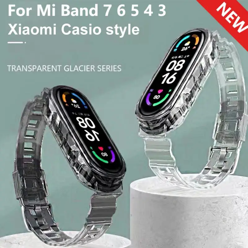 New Silicone Bracelet For Xiaomi Mi Band 3 4 5 6 7 Transparent Resin Strap For Miband 7 Mi Band 6 Miband 5 Wristband Accessories
New Silicone Bracelet For Xiaomi Mi Band 3 4 5 6 7 Transparent Resin Strap For Miband 7 Mi Band 6 Miband 5 Wristband Accessories
