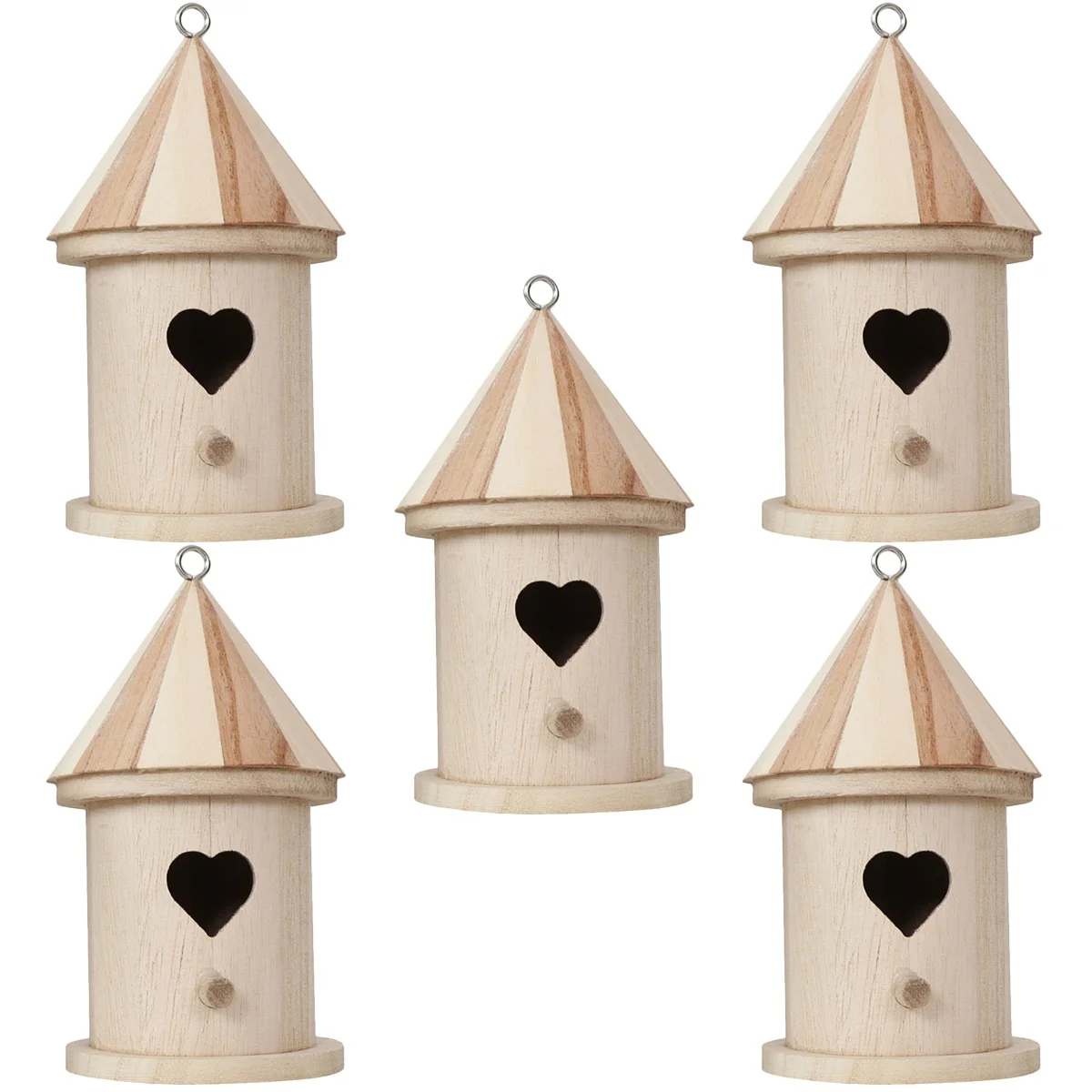 5pcs DIY Wooden Bird House Unfinished Bird Nesting Cage Home Feeding Box for Patio
5pcs DIY Wooden Bird House Unfinished Bird Nesting Cage Home Feeding Box for Patio