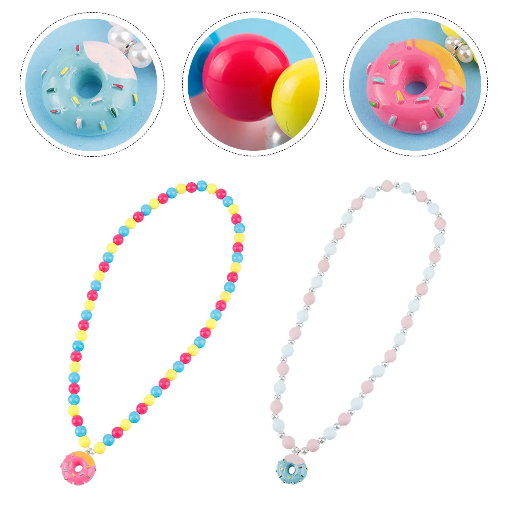2pcs Pendant Necklace Necklace Beaded Necklace for Children 
2pcs Pendant Necklace Necklace Beaded Necklace for Children