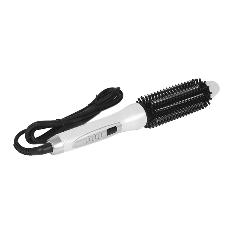

32Mm Hair Curler Straightener Hot Heat Comb Electric LCD Hair Brush Curling Comb Round Large Roller Waver EU Plug