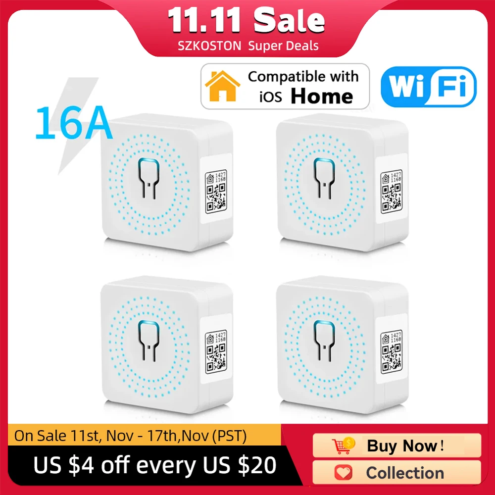 for Homekit MINI Smart Home WIFI Breaker Home DIY Electric Relay WIFI Switch 16A 2-Way Wireless Automation Module Timer Control
for Homekit MINI Smart Home WIFI Breaker Home DIY Electric Relay WIFI Switch 16A 2-Way Wireless Automation Module Timer Control