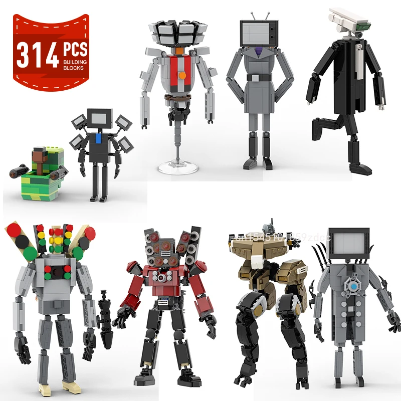 MOC Skibidi Toilet Anime Action Figure Model Building Blocks Set Mecha Titaned TV Man Bricks Toys for Kids Birthday Xmas Gifts
MOC Skibidi Toilet Anime Action Figure Model Building Blocks Set Mecha Titaned TV Man Bricks Toys for Kids Birthday Xmas Gifts