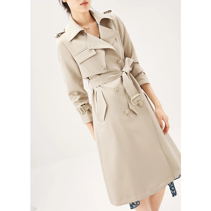 SHUCHAN Trench Coat for Women Office Lady Adjustable Waist Double Breasted Solid Long Autumn/Winter Wide-waisted
SHUCHAN Trench Coat for Women Office Lady Adjustable Waist Double Breasted Solid Long Autumn/Winter Wide-waisted