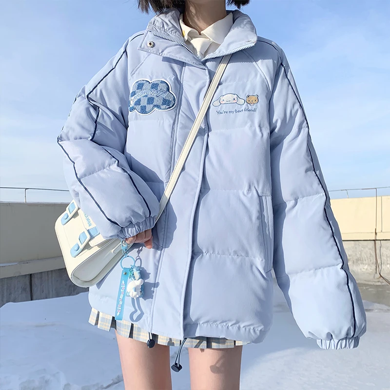 Sanrioes Kuromi Cotton-Padded Jacket Anime Kawaii Cinnamoroll Quilted Jacket Cartoon Female Loose Thickened Coat Streetwear Gift
Sanrioes Kuromi Cotton-Padded Jacket Anime Kawaii Cinnamoroll Quilted Jacket Cartoon Female Loose Thickened Coat Streetwear Gift