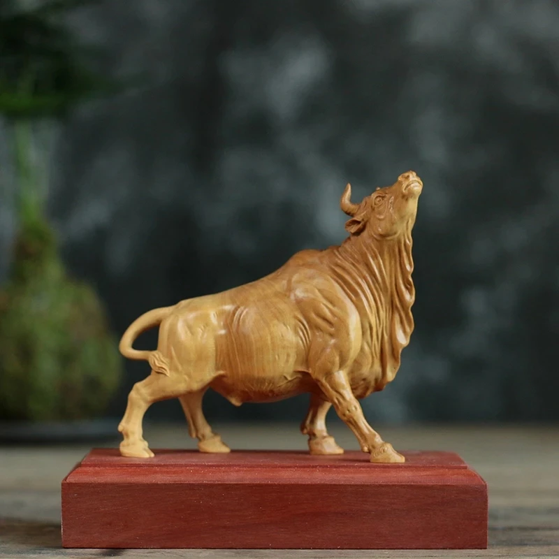Boxwood 10cm Bull Sculpture Chinese Zodiac Wood Carving Ox Animal Statue Lucky Rich Cattle Home Decor
Boxwood 10cm Bull Sculpture Chinese Zodiac Wood Carving Ox Animal Statue Lucky Rich Cattle Home Decor