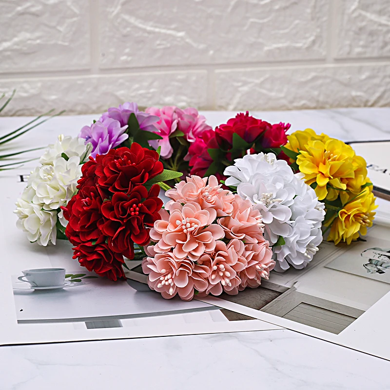 Wedding Silk Stamen Artificial Flower Bouquet Wedding Party Decoration DIY Handmade Wreath Gift Scrapbooking Craft Fake Flowers
Wedding Silk Stamen Artificial Flower Bouquet Wedding Party Decoration DIY Handmade Wreath Gift Scrapbooking Craft Fake Flowers