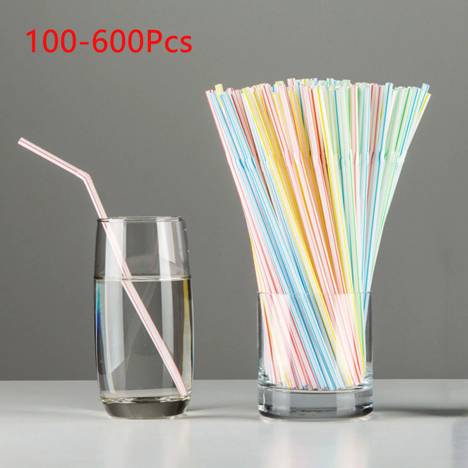 100-600Pcs Rainbow Colorful Disposable Plastic Curved Drinking Straws Wedding Birthday Party Home Kitchen Bar Drink Accessories
100-600Pcs Rainbow Colorful Disposable Plastic Curved Drinking Straws Wedding Birthday Party Home Kitchen Bar Drink Accessories