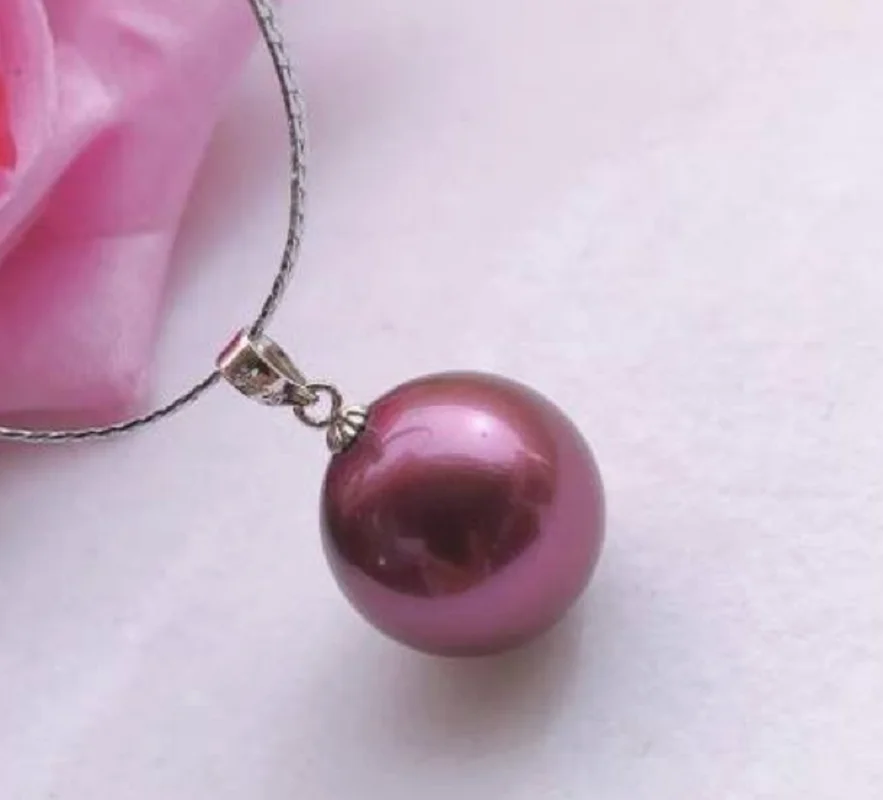 Charming 12mm Natural sea genuine Purple Lavender round Pearl Pendant Free Shipping for Women men Jewelry Pendant
Charming 12mm Natural sea genuine Purple Lavender round Pearl Pendant Free Shipping for Women men Jewelry Pendant