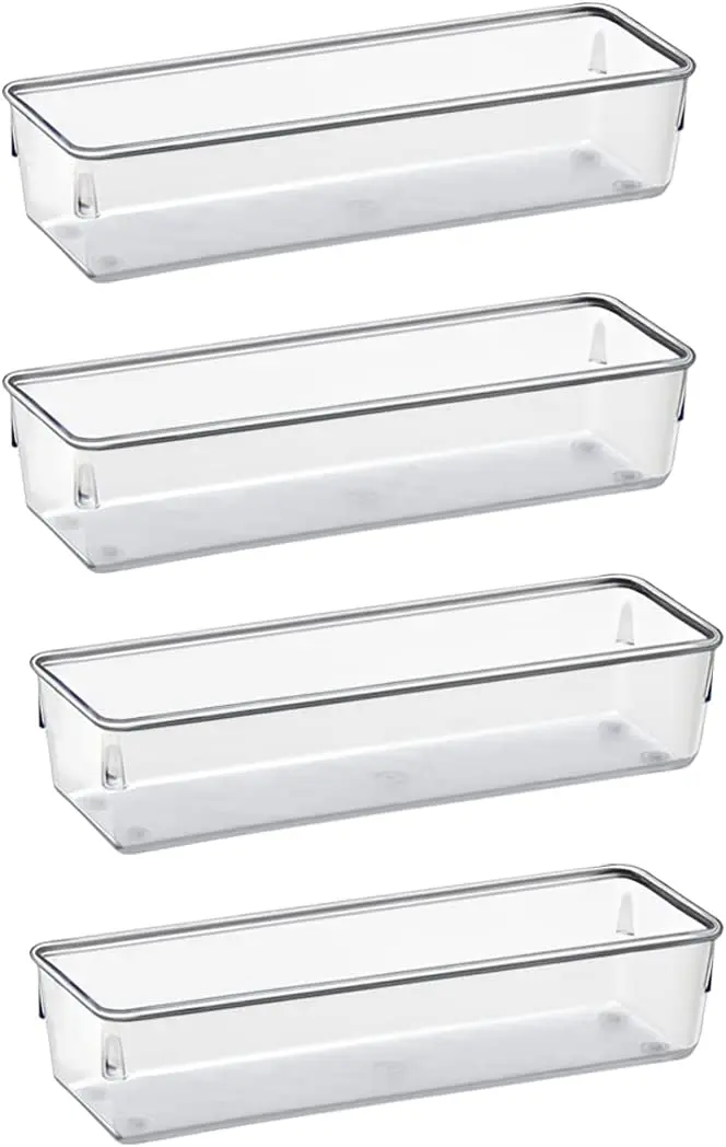Acrylet Modular Organizer for Drawers, Countertops and Cabinets, Transparent Plastic, Large Rectangular Pot, Kit with 4 Pots, Cr
Acrylet Modular Organizer for Drawers, Countertops and Cabinets, Transparent Plastic, Large Rectangular Pot, Kit with 4 Pots, Cr