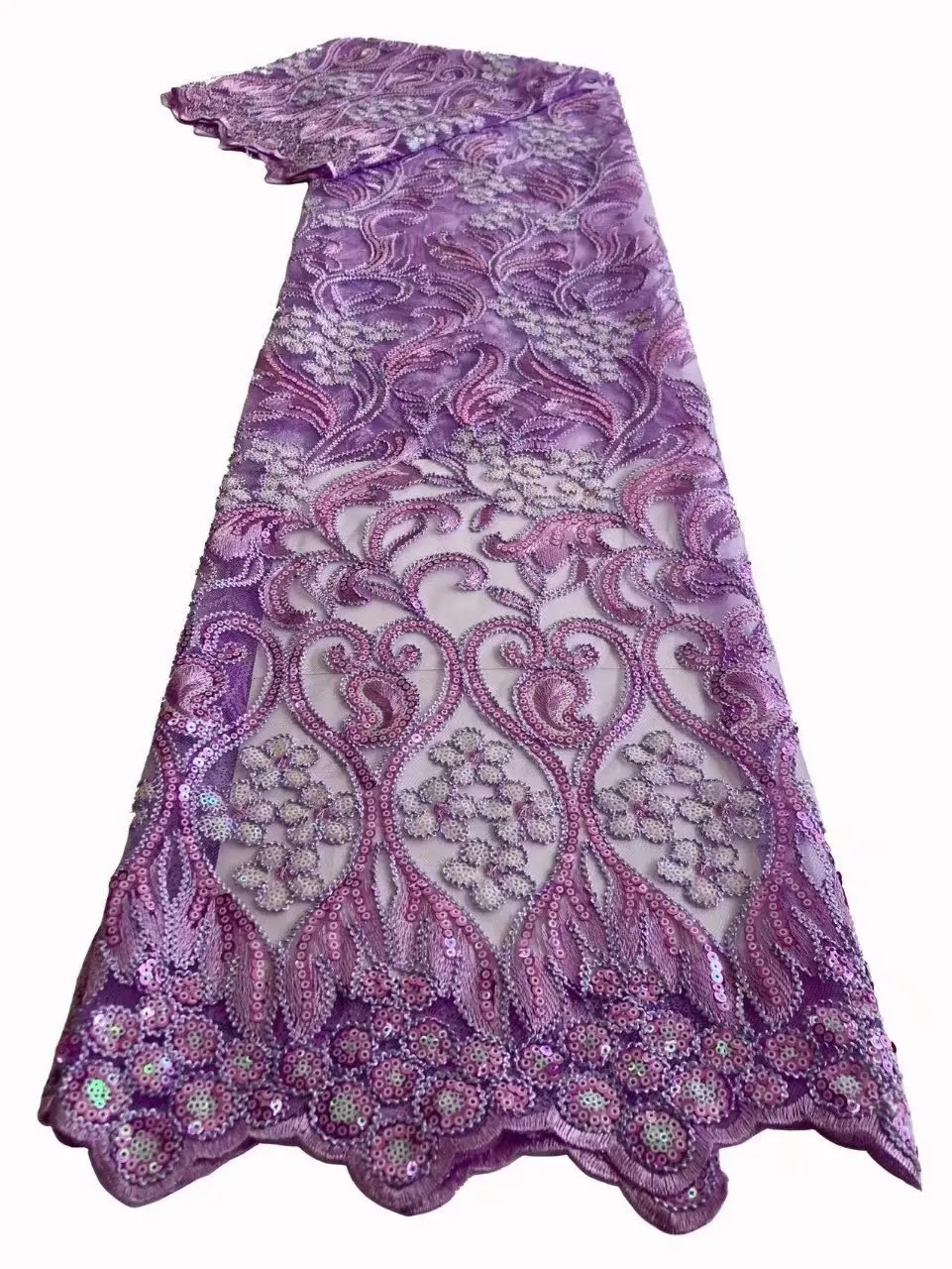 Sequins Tulle Lace African Lace Fabric 2022 Beautiful High Quality French Mesh Net Lace Fabrics 5 Yards For Wedding DPK1-13
Sequins Tulle Lace African Lace Fabric 2022 Beautiful High Quality French Mesh Net Lace Fabrics 5 Yards For Wedding DPK1-13