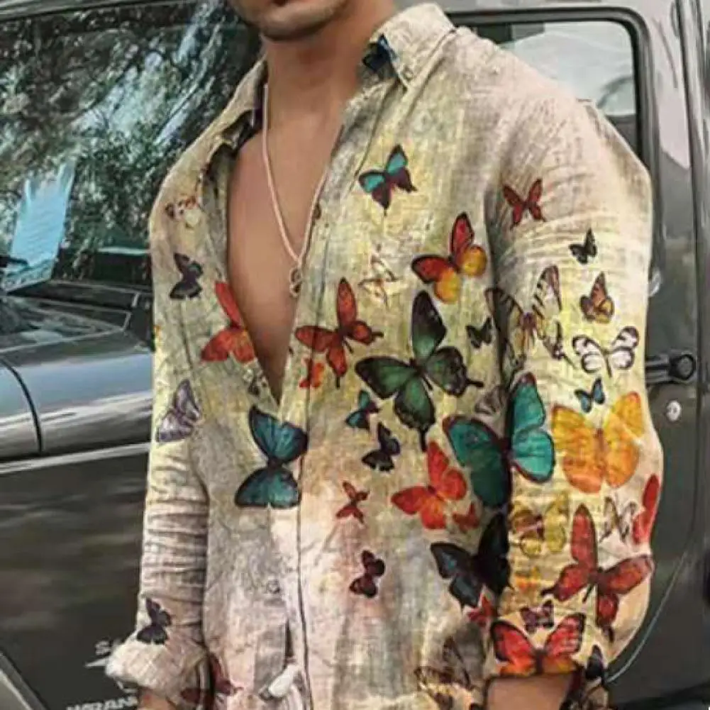 Men Top Long Sleeve Male Single-breasted Buttons Animal Pattern Shirt Men Shirt for Daily Wear
Men Top Long Sleeve Male Single-breasted Buttons Animal Pattern Shirt Men Shirt for Daily Wear