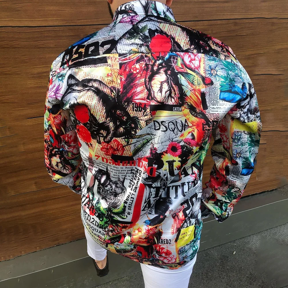 Mens Shirt Male Party Polyester Printed Regular Aloha Rock Autumn Shirts Baroque Sleeve Button Spring Fashionable
Mens Shirt Male Party Polyester Printed Regular Aloha Rock Autumn Shirts Baroque Sleeve Button Spring Fashionable