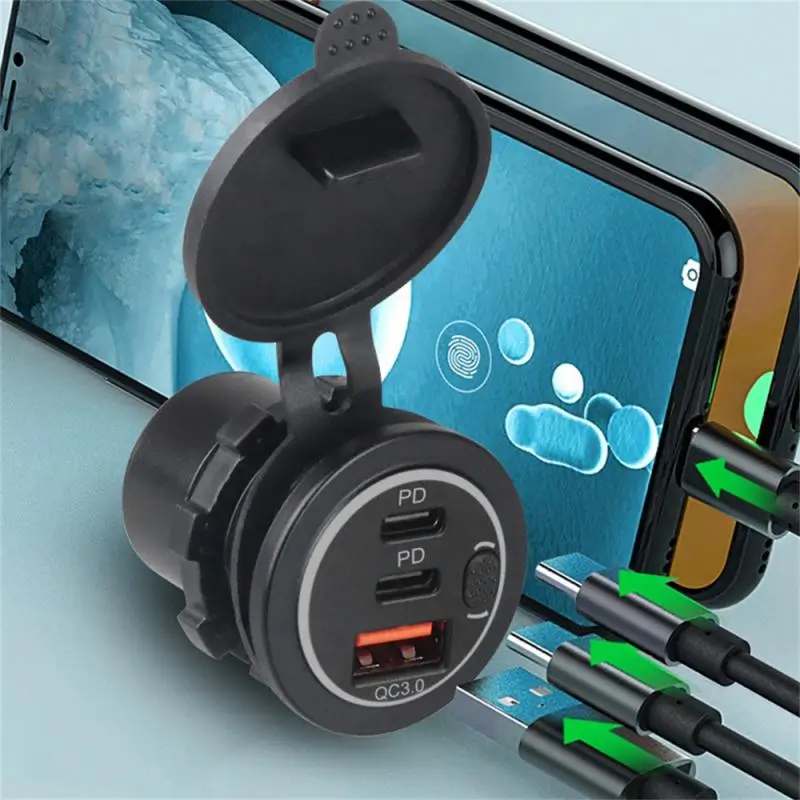 QC3.0 Car Charger Power Adapter Plug 12-24V Car Cigarette Lighter Socket Splitter Dual USB Fast Charging Belt Switch Car Electro
QC3.0 Car Charger Power Adapter Plug 12-24V Car Cigarette Lighter Socket Splitter Dual USB Fast Charging Belt Switch Car Electro