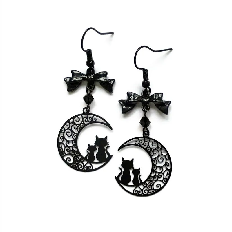 Moon Cat Earrings Female Hollow Crescent Personality Temperament Earrings Cute Charming Earrings for Women
Moon Cat Earrings Female Hollow Crescent Personality Temperament Earrings Cute Charming Earrings for Women