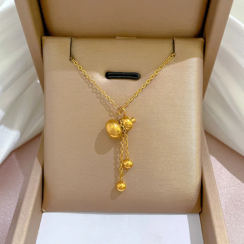 Minimalist Gourd Temperament Gold Necklace In The Furnace Female Lucky Ins Net Red Titanium Steel Chain Accessories
Minimalist Gourd Temperament Gold Necklace In The Furnace Female Lucky Ins Net Red Titanium Steel Chain Accessories