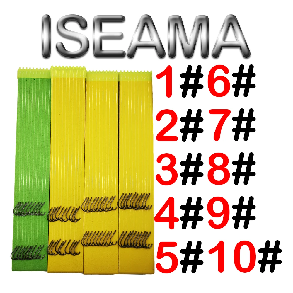 10 pairs/Pack ISEAMA barbed hooks with 36cm fishing line Fishing lineplate fixed High Carbon Steel Sharp Hooks Accessories
10 pairs/Pack ISEAMA barbed hooks with 36cm fishing line Fishing lineplate fixed High Carbon Steel Sharp Hooks Accessories