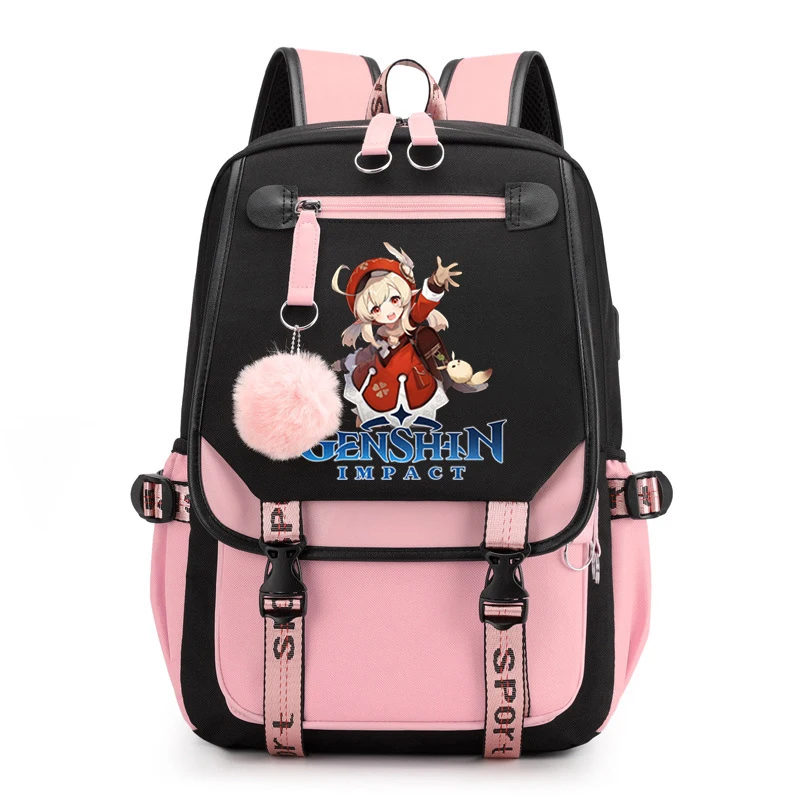 Cartoon Bacpack USB Teenagers Schoolbags Mochila Women Bagpack Genshin Impact Canvas Student Backpack for Girl Children Bag
Cartoon Bacpack USB Teenagers Schoolbags Mochila Women Bagpack Genshin Impact Canvas Student Backpack for Girl Children Bag