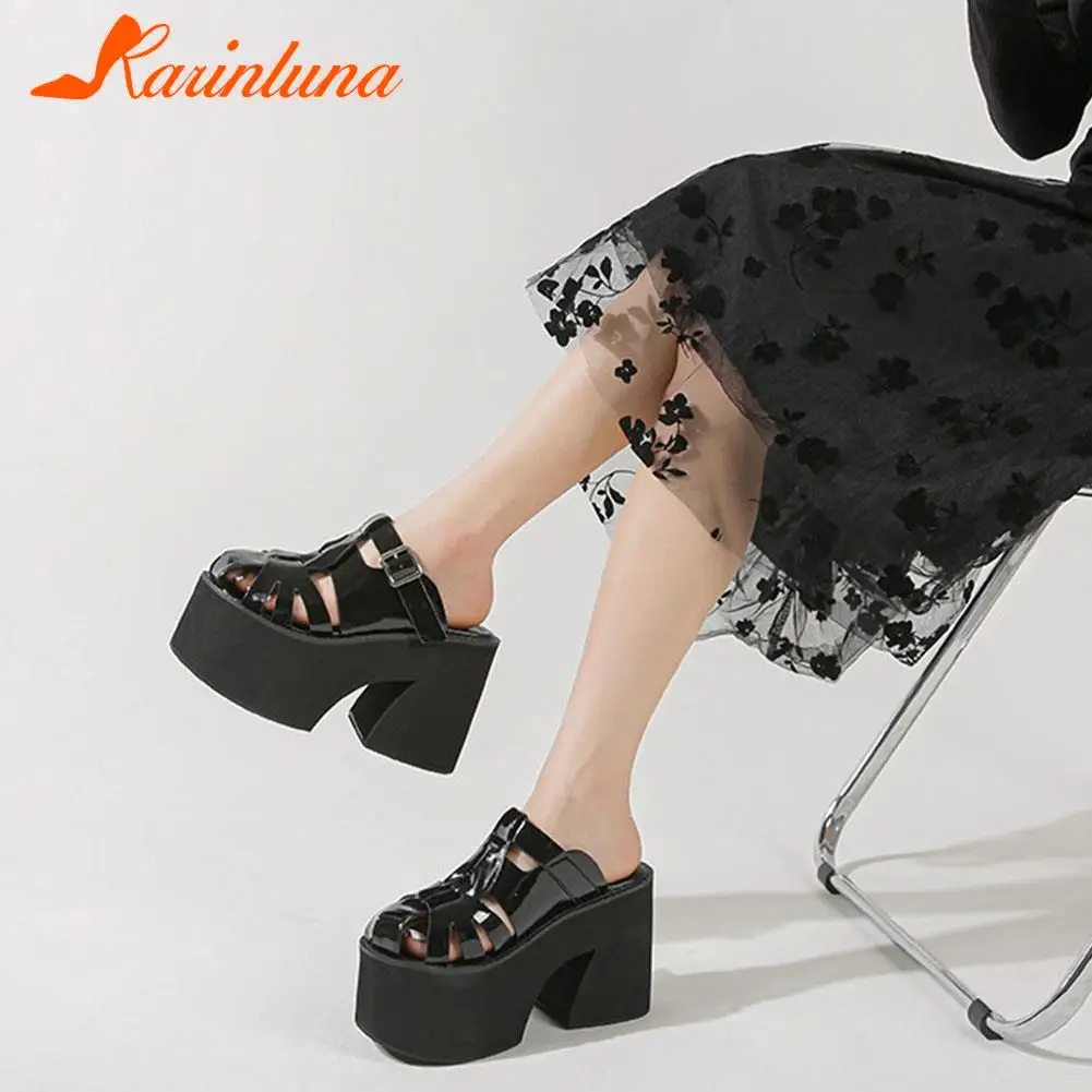 Super Thick Heels Platform Sandals For Women 2023 European Style Ankle Buckle Sandals Comfy Walking Lady Sandals Summer
Super Thick Heels Platform Sandals For Women 2023 European Style Ankle Buckle Sandals Comfy Walking Lady Sandals Summer