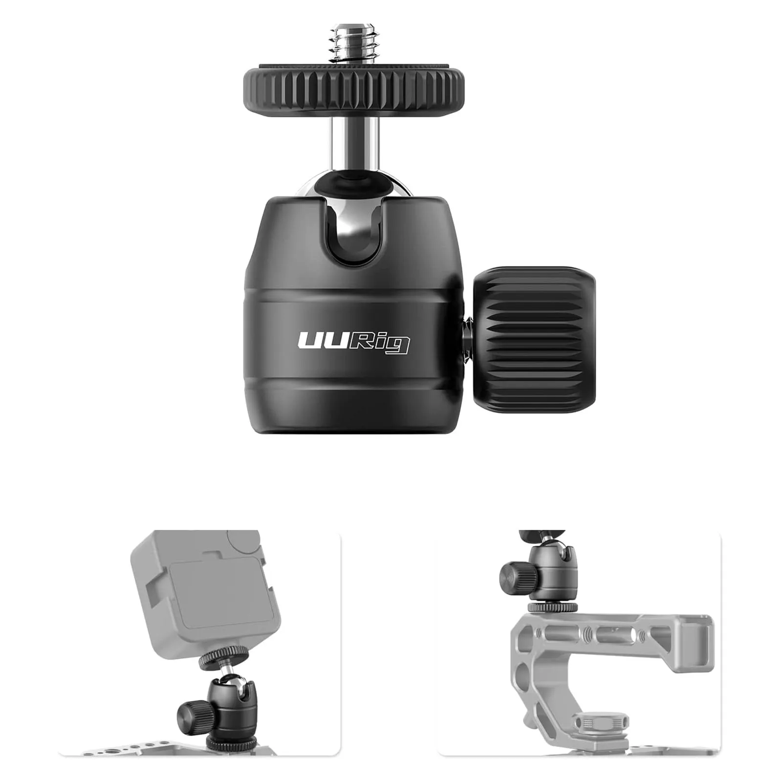 UURig BH-02 мини-шаровая Головка с резьбовым креплением 1/4 дюйма, вращающаяся на 360 градусов головка штатива для цифровой зеркальной фотокамеры
UURig BH-02 мини-шаровая Головка с резьбовым креплением 1/4 дюйма, вращающаяся на 360 градусов головка штатива для цифровой зеркальной фотокамеры