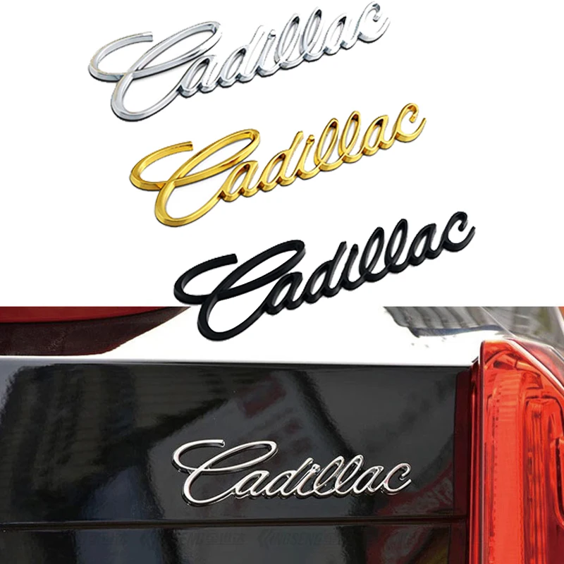 Эмблема багажника автомобиля металлическая наклейка для Cadillac Escalade SRX XTS ATS SLS CTS 3D
