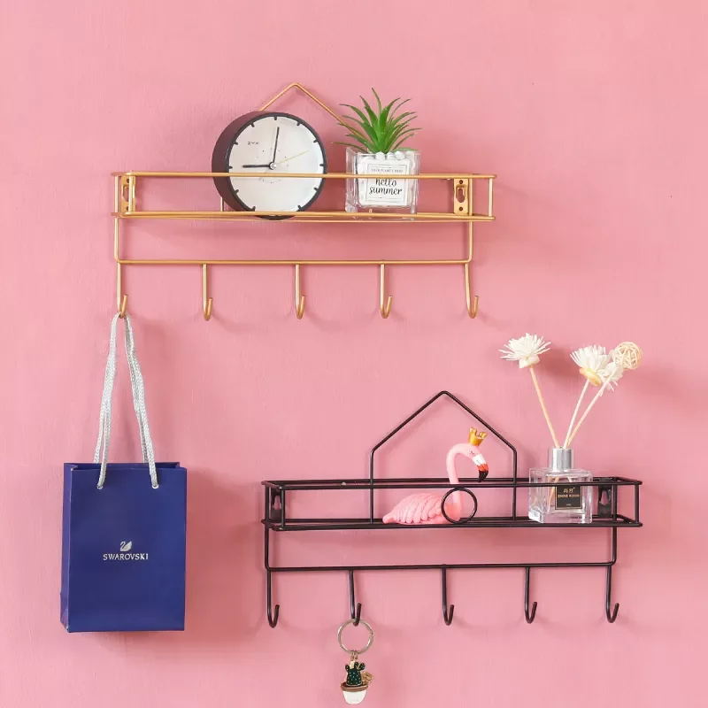 NEW2022 Iron Wall Mounted Storage Rack Gold Key Holders Decoration Shelf Towel Hanging Bathroom Organizer Home Kitchen Display S
NEW2022 Iron Wall Mounted Storage Rack Gold Key Holders Decoration Shelf Towel Hanging Bathroom Organizer Home Kitchen Display S