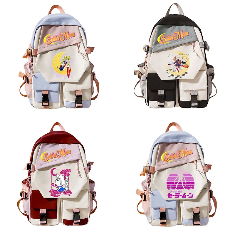 Beautiful Girl Warrior Cartoon Cute Kawaii Tsukino Usagi New Print Contrast Color Large Capacity Schoolbag
Beautiful Girl Warrior Cartoon Cute Kawaii Tsukino Usagi New Print Contrast Color Large Capacity Schoolbag