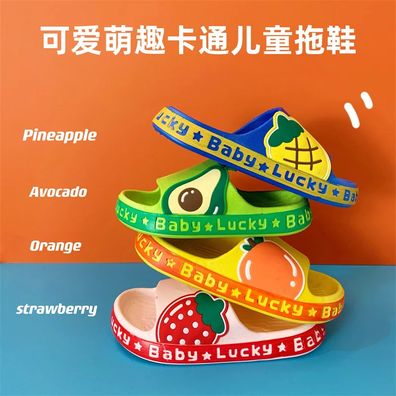 Children's Fruit Slippers New Korean Cartoon Cute Girls Slippers Soft Bottom Non-slip Boys Slippers Indoor and Outdoor Age Range 
Children's Fruit Slippers New Korean Cartoon Cute Girls Slippers Soft Bottom Non-slip Boys Slippers Indoor and Outdoor Age Range