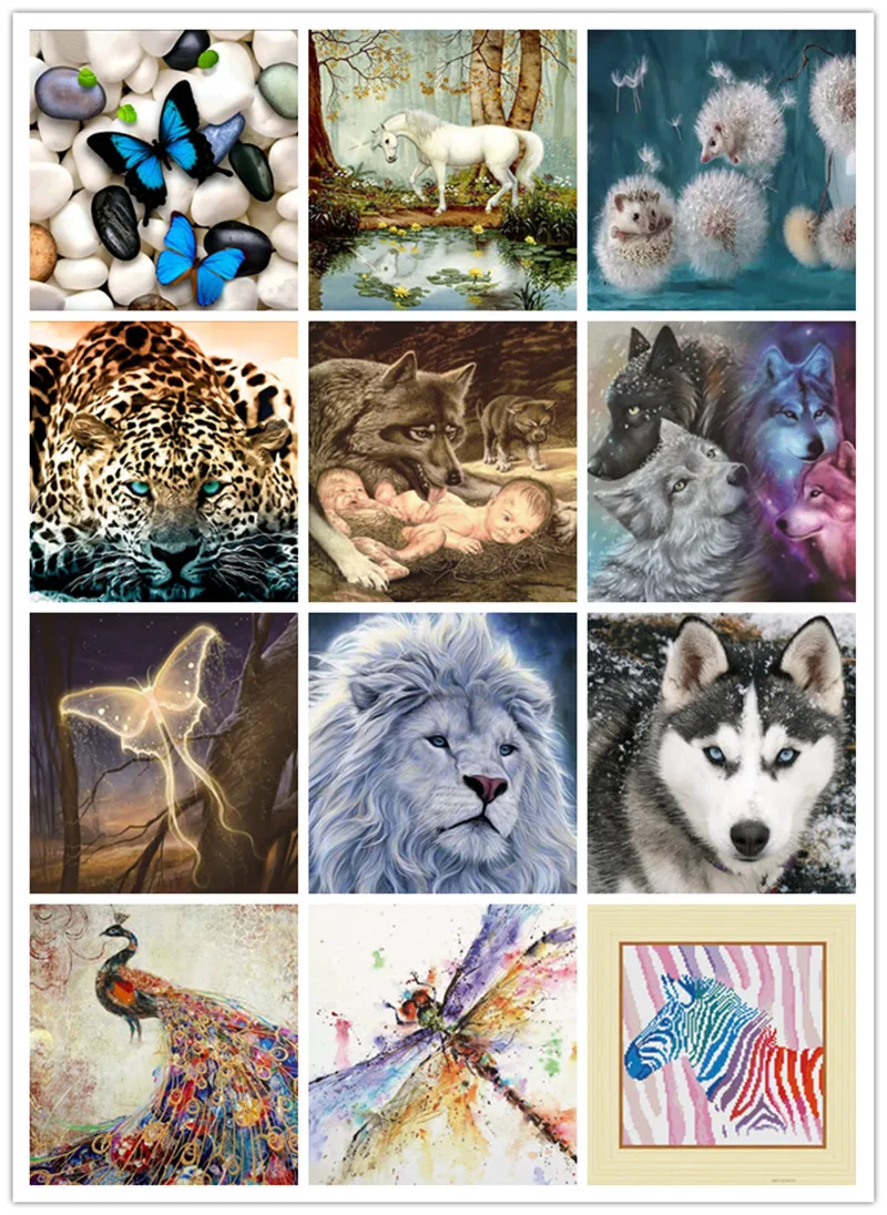 5D Diamond Painting Wolf Butterfly Unicorn Round Full Diamond Embroidery DIY Animal Mosaic Cross Stitch Home Wall Decoration
5D Diamond Painting Wolf Butterfly Unicorn Round Full Diamond Embroidery DIY Animal Mosaic Cross Stitch Home Wall Decoration