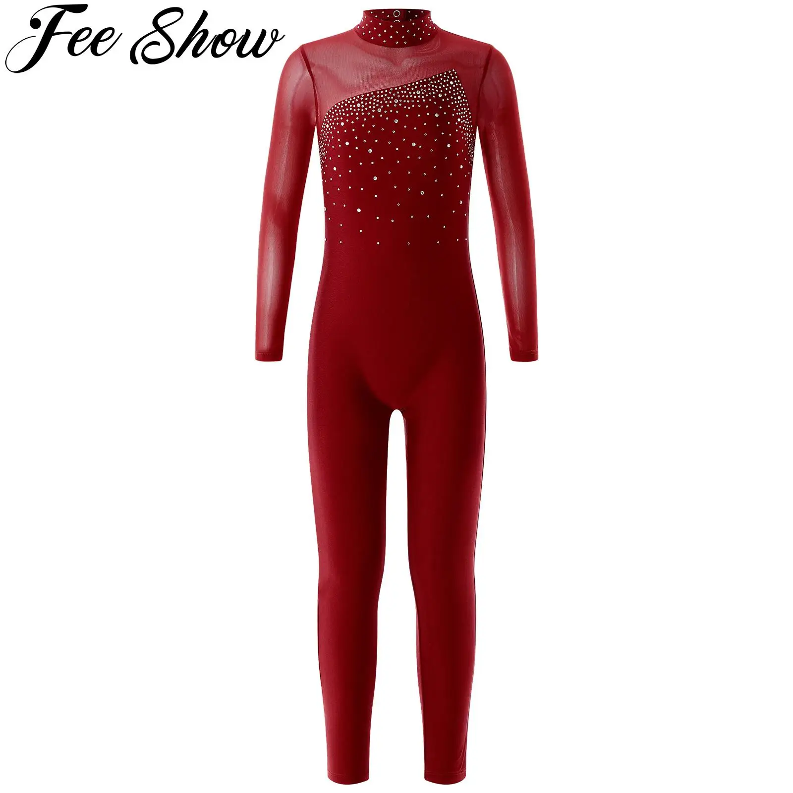 Kids Girls Sports Gymnastics Workout Jumpsuit Long Sleeve Shiny Rhinestone Hollow Back Figure Ice Skating Performance Costumes
Kids Girls Sports Gymnastics Workout Jumpsuit Long Sleeve Shiny Rhinestone Hollow Back Figure Ice Skating Performance Costumes