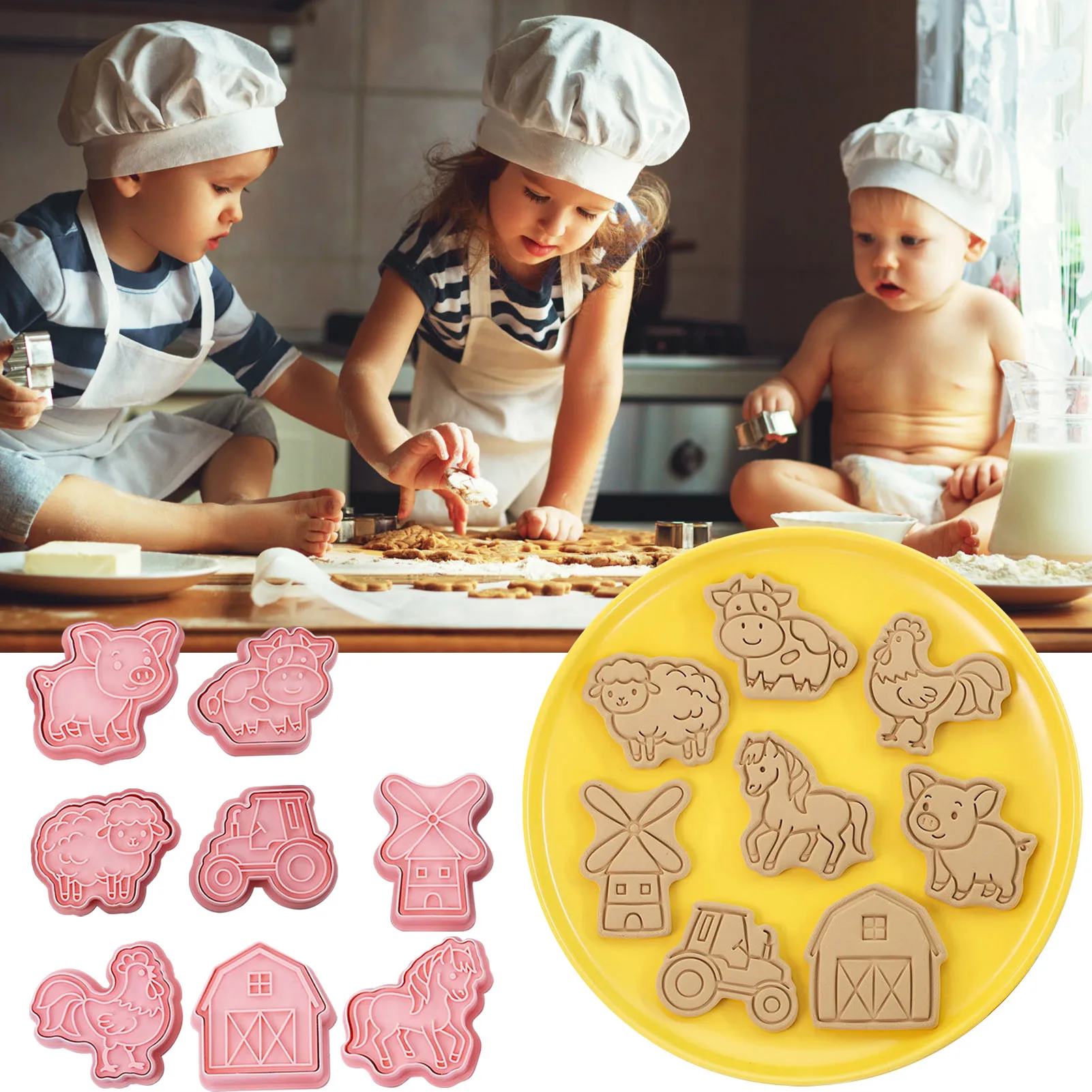 8 шт. Комплект для резки печенья, 3D фотообои, предназначенные для дома, животные, форма для печенья, инструмент «сделай сам», кухня, фотообои
8 шт. Комплект для резки печенья, 3D фотообои, предназначенные для дома, животные, форма для печенья, инструмент «сделай сам», кухня, фотообои