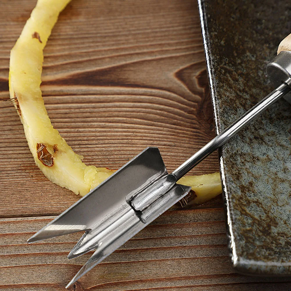 Pineapples Clip Pineapple Peeler 18.6cm*1.7cm Wooden Handle Convenient Stainless Steel W Type Blade Kitchen Tool
Pineapples Clip Pineapple Peeler 18.6cm*1.7cm Wooden Handle Convenient Stainless Steel W Type Blade Kitchen Tool